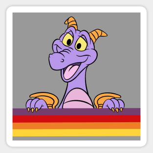 Happy little purple dragon of imagination Magnet